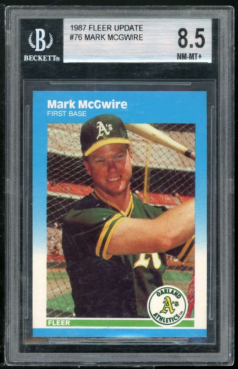 Mark McGwire Rookie Card 1987 Fleer Update BGS 8.5 (Read Description) Image 1