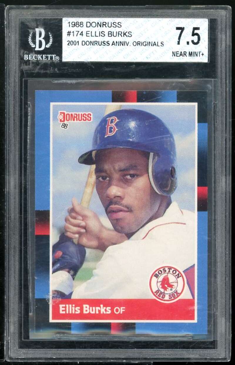 Ellis Burks Rookie Card 1988 Donruss #174 BGS 7.5 (Read Description) Image 1