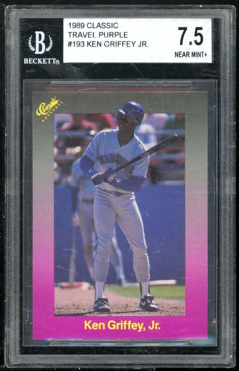 Ken Griffey Jr. Rookie Card 1989 Classic Purple #131 BGS 7.5 (Read Description) Image 1