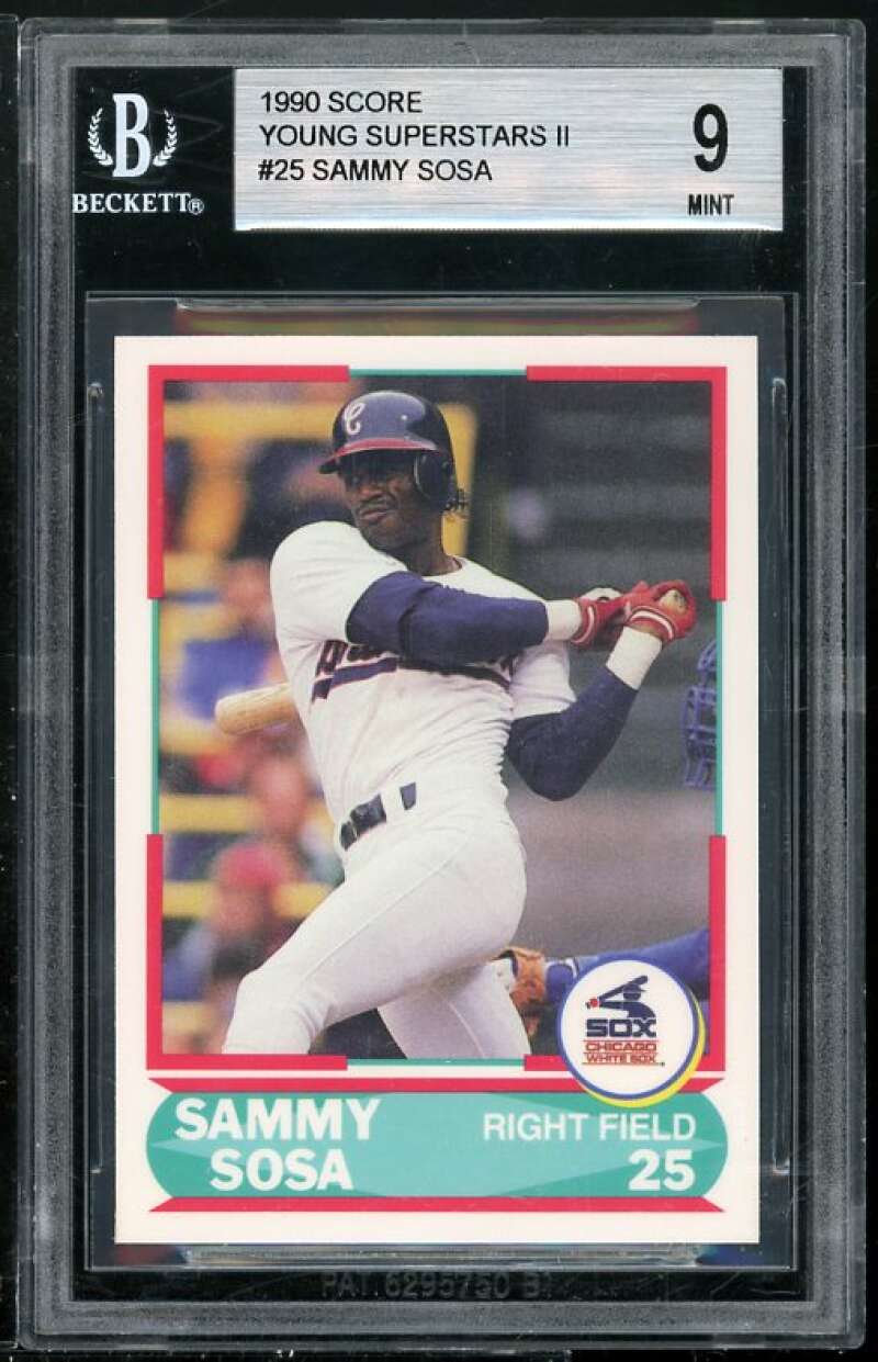 Sammy Sosa Rookie Card 1990 Score Young Superstars #25 BGS 9 (Read Description) Image 1