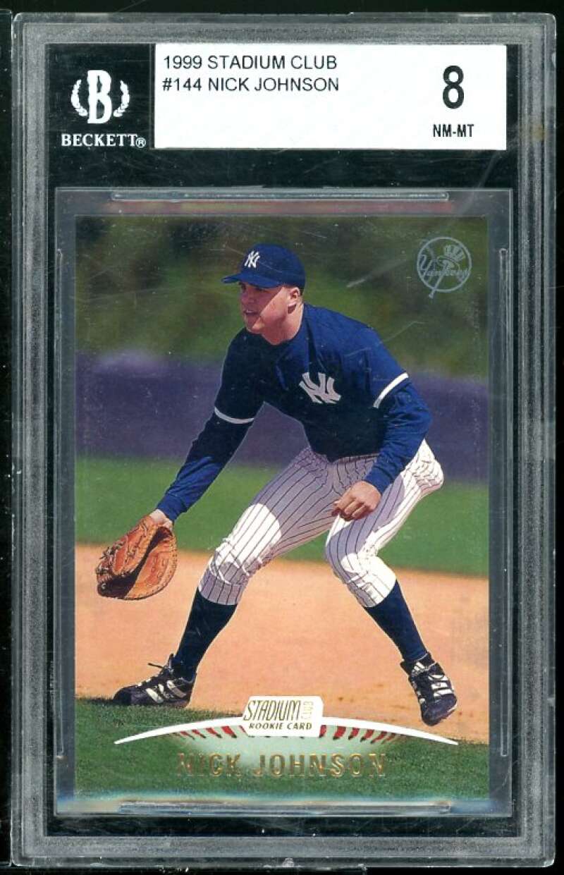 Nick Johnson Rookie Card 1998 Stadium Club #144 BGS 8 (Read Description) Image 1