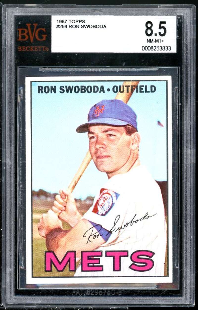 Ron Swoboda Card 1967 Topps #264 BGS BVG 8.5 (Read Description) Image 1