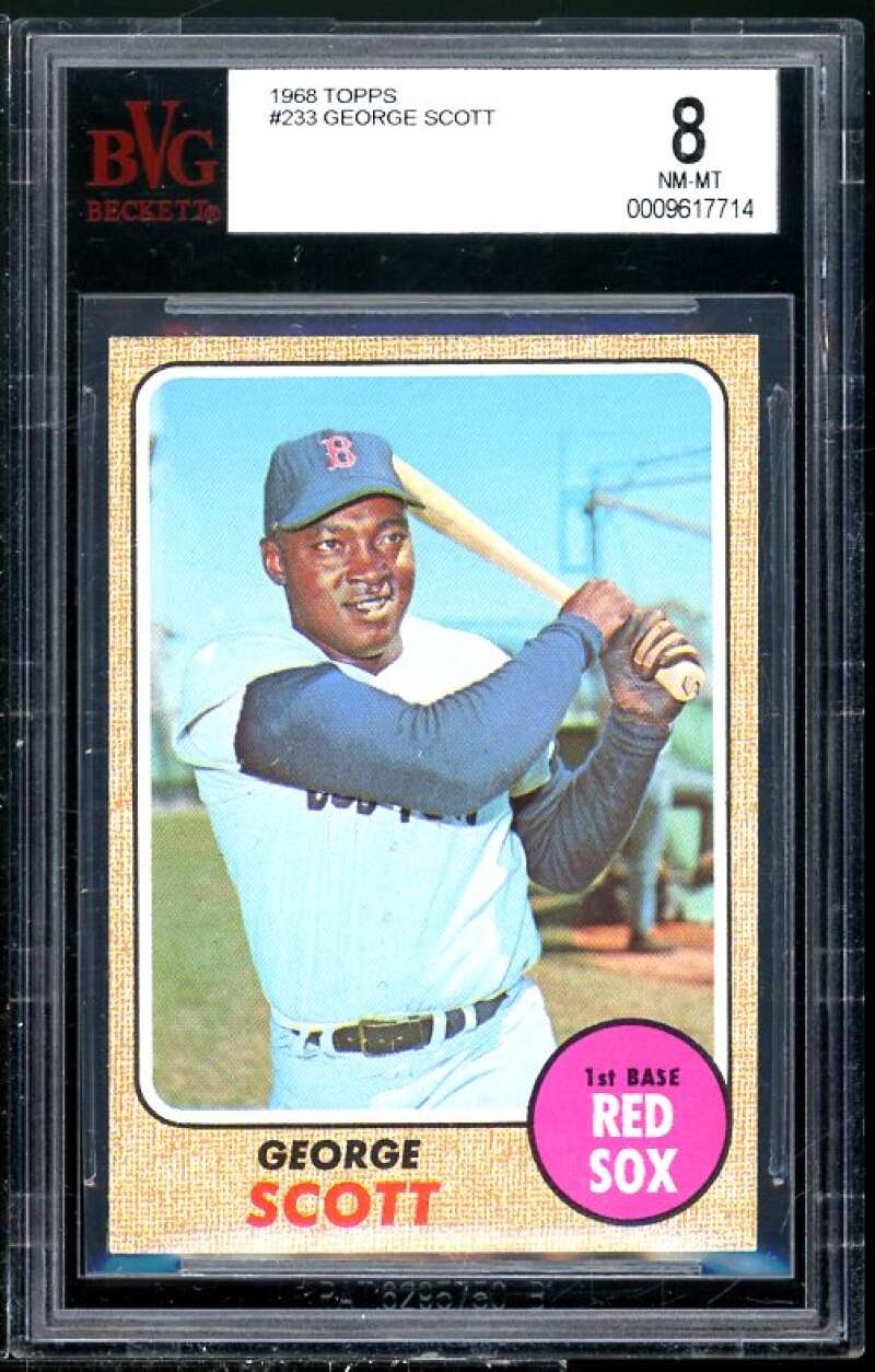 George Scott Card 1968 Topps #233 BGS BVG 8 (Read Description) Image 1