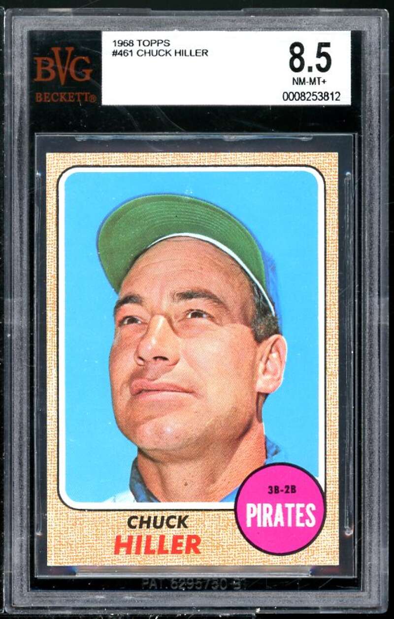 Chuck Hiller Card 1968 Topps #461 BGS BVG 8.5 (Read Description) Image 1