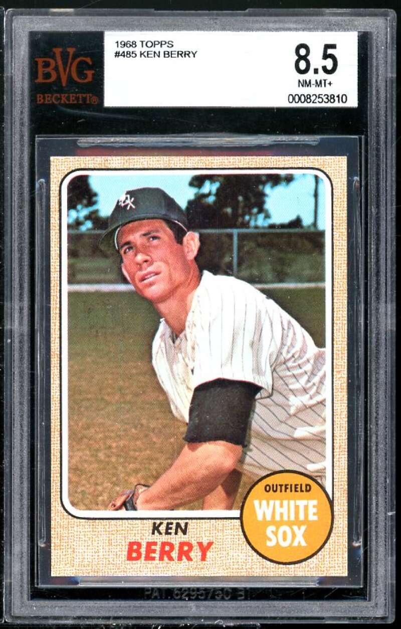 Ken Berry Card 1968 Topps #485 BGS BVG 8.5 (Read Description) Image 1