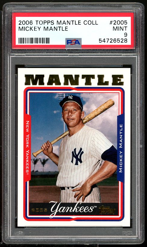 Mickey Mantle Card 2006 Topps Mantle Collection #2005 PSA 9 Image 1