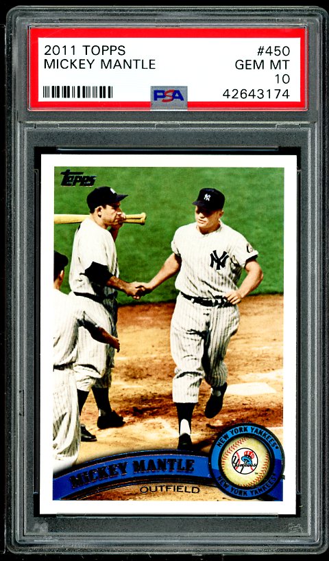 Mickey Mantle Card 2011 Topps #450 PSA 10 Image 1