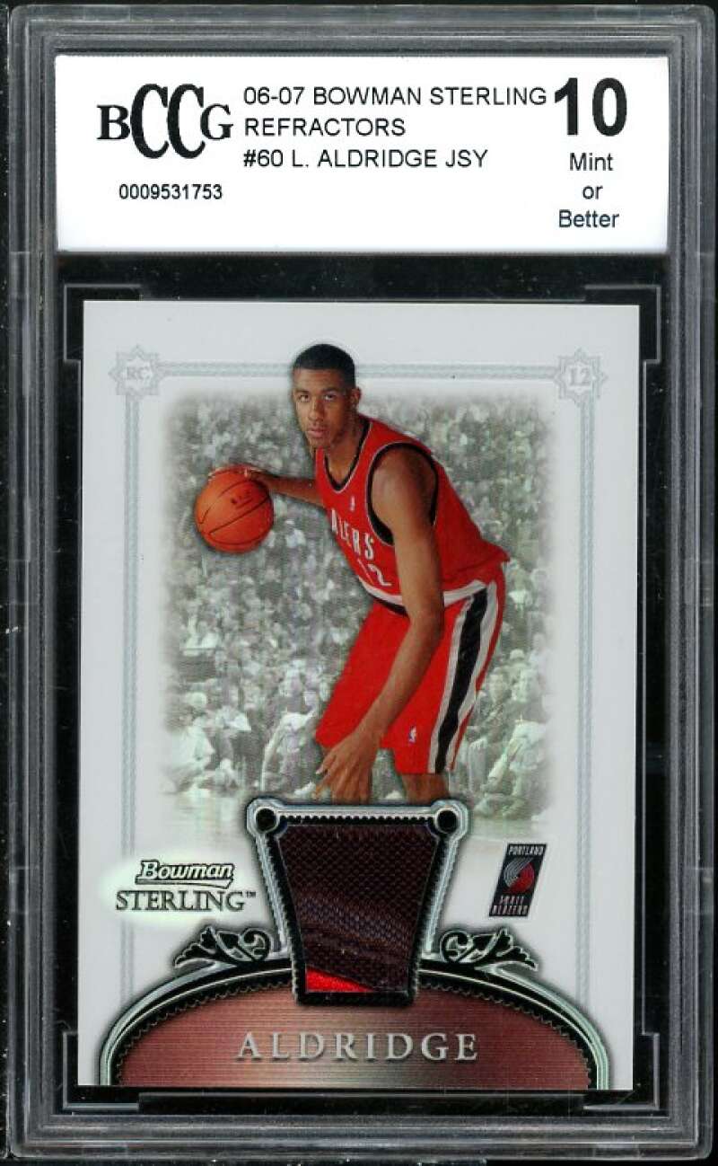 LaMarcus Aldridge 2006-07 Bowman Sterling Ref #60 BGS BCCG 10 (read Description) Image 1