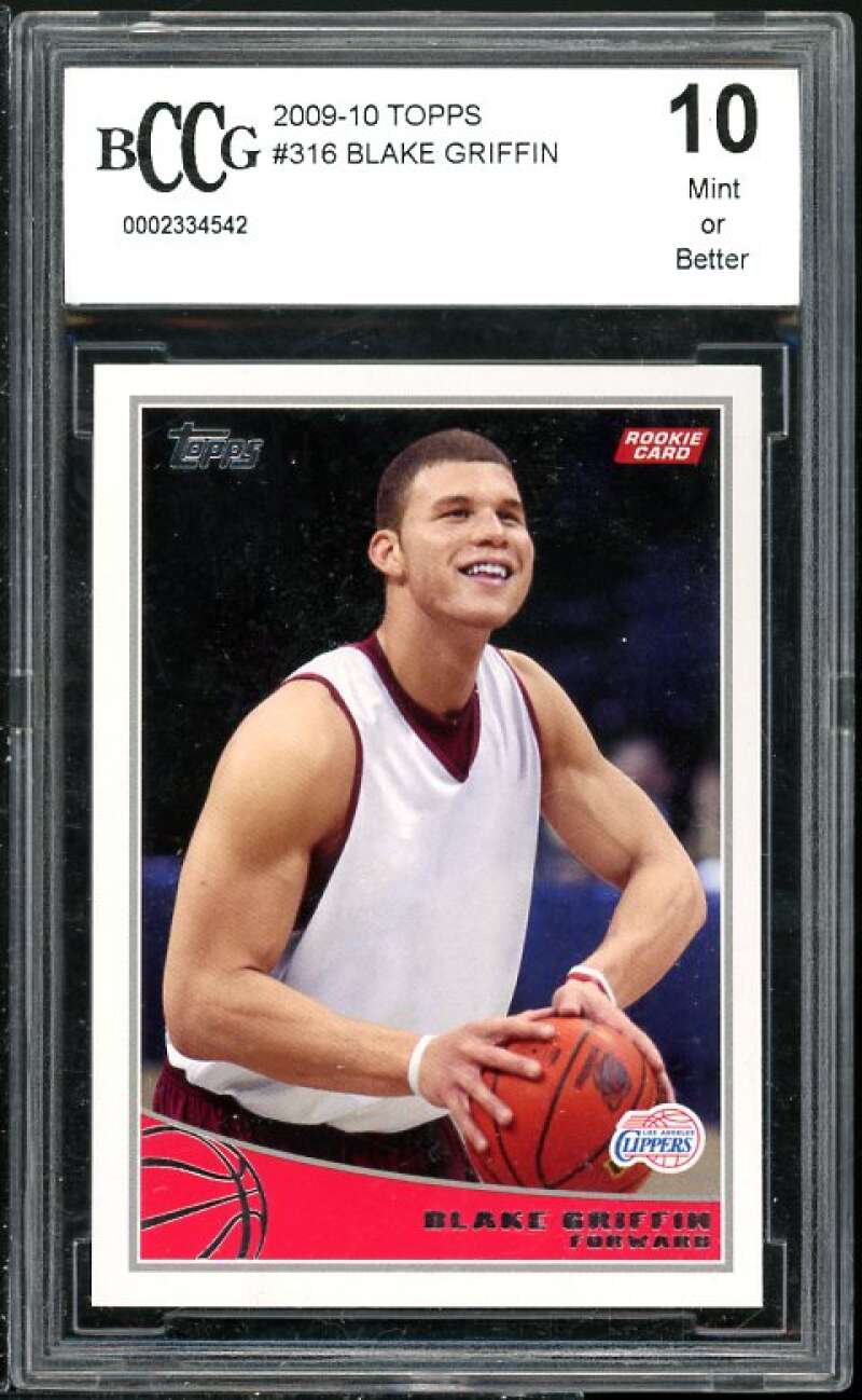 Blake Griffin Rookie Card 2009-10 Topps #316 BGS BCCG 10 (read Description) Image 1