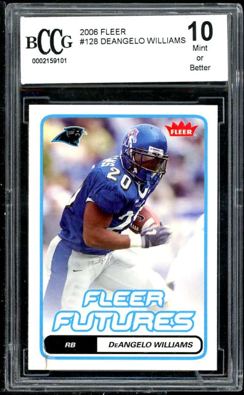 DeAngelo Williams Rookie Card 2006 Fleer #128 BGS BCCG 10 (Read Description) Image 1