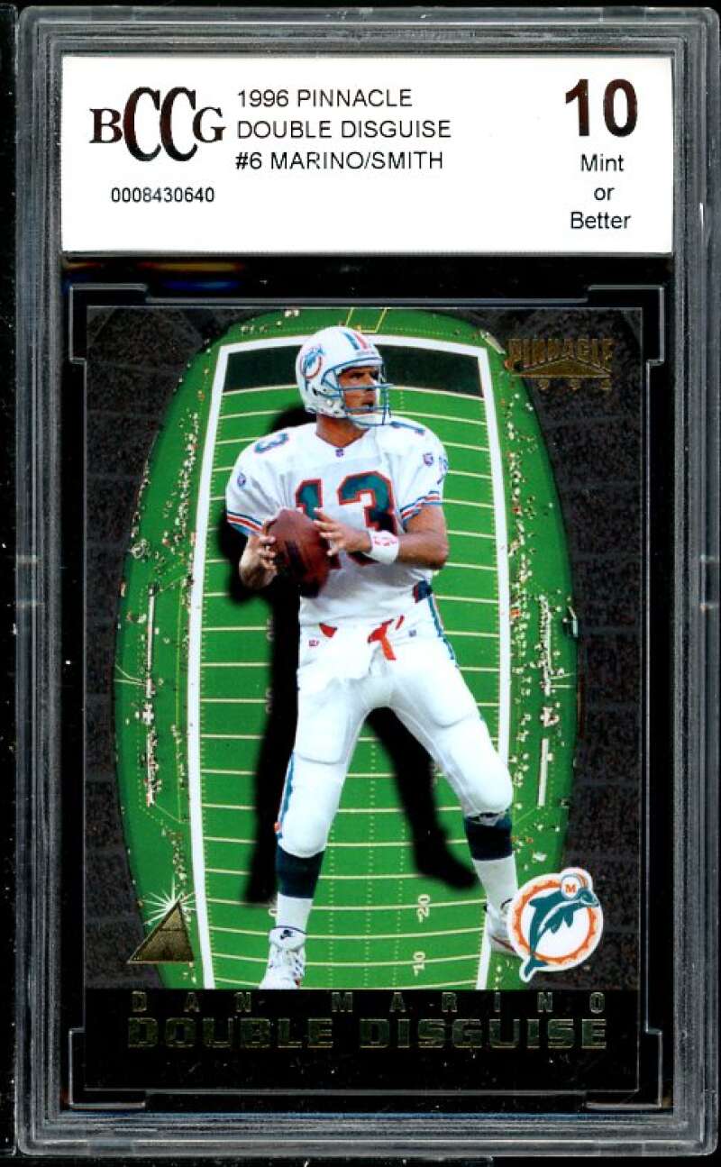 Dan Marino / Emmitt Smith 1996 Pinnacle DD #6 BGS BCCG 10 (Read Description) Image 1