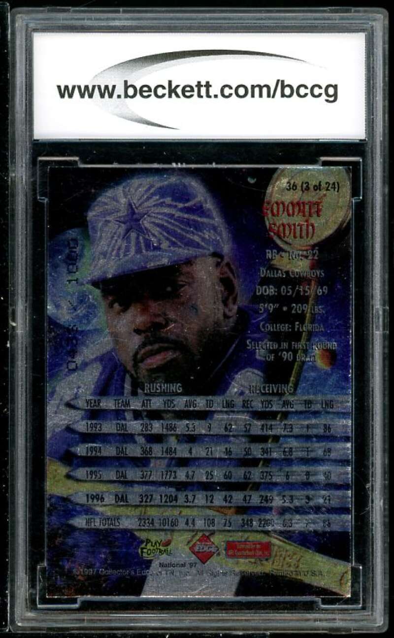 Emmit Smith Card 1997 Excalibur #36 BGS BCCG 10 (Read Description) Image 2