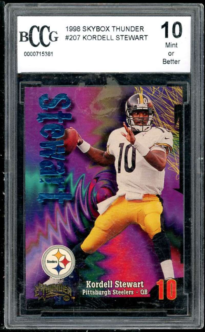 Kordell Stewart Card 1998 Skybox Thunder #207 BGS BCCG 10 (Read Description) Image 1