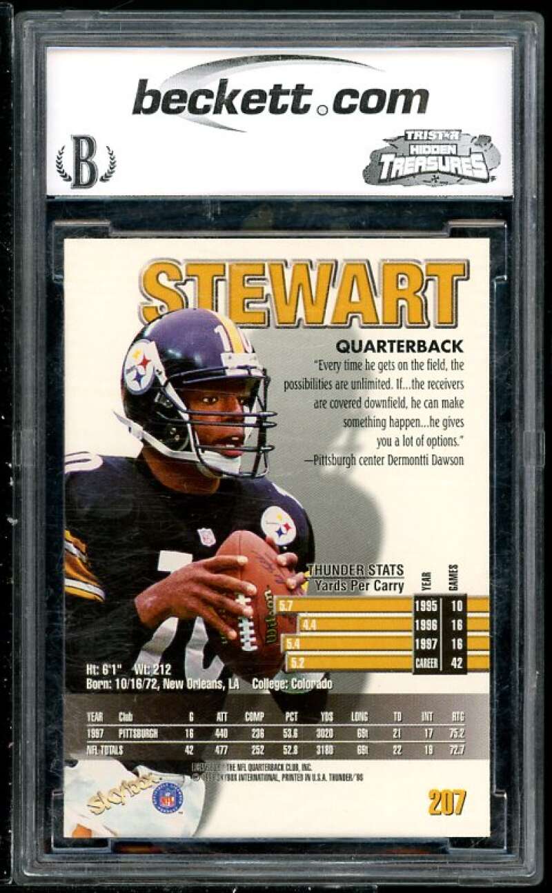 Kordell Stewart Card 1998 Skybox Thunder #207 BGS BCCG 10 (Read Description) Image 2