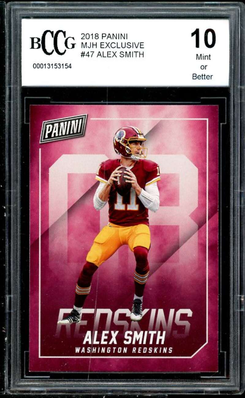 Alex Smith 2018 Panini MJ Holding Exclusive #47 BGS BCCG 10 (Read Description) Image 1