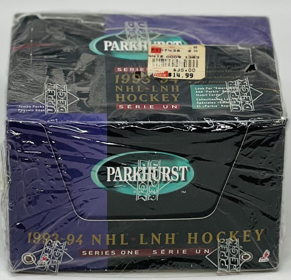1993-94 UD Parkhurst Series One Jumbo Pack Hockey Box Image 1
