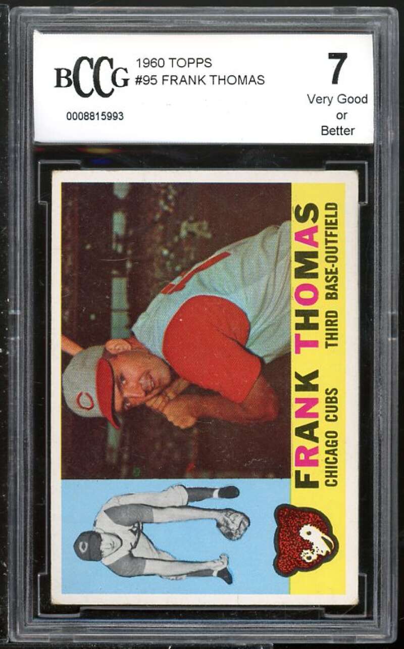 Frank Thomas Card 1960 Topps #95 BGS BCCG 7 (Read Description) Image 1