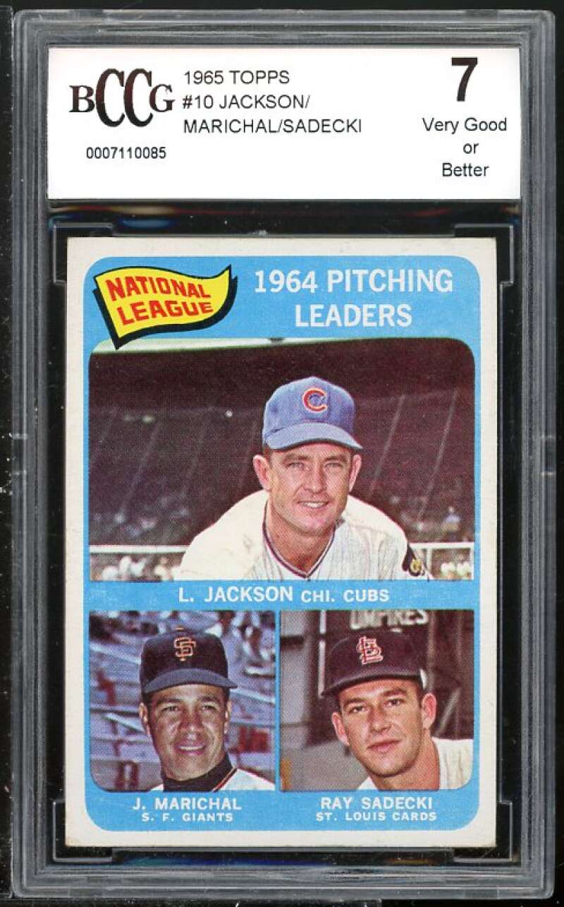 Jackson/Sadecki/Juan Marichal Leader Card #10 BGS BCCG 7 (Read Description) Image 1