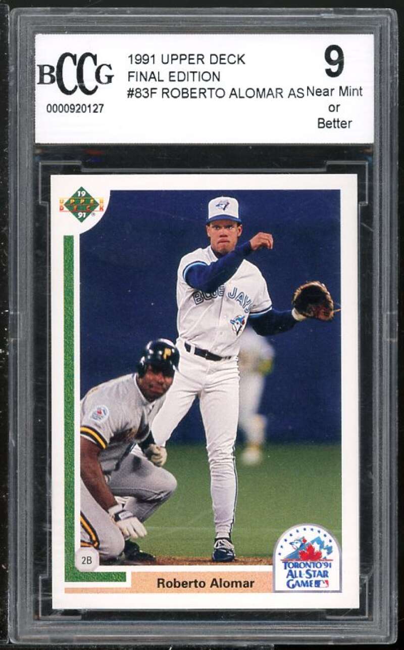 Roberto Alomar 1991 Upper Deck Final Edition #83F BGS BCCG 9 (Read Description) Image 1