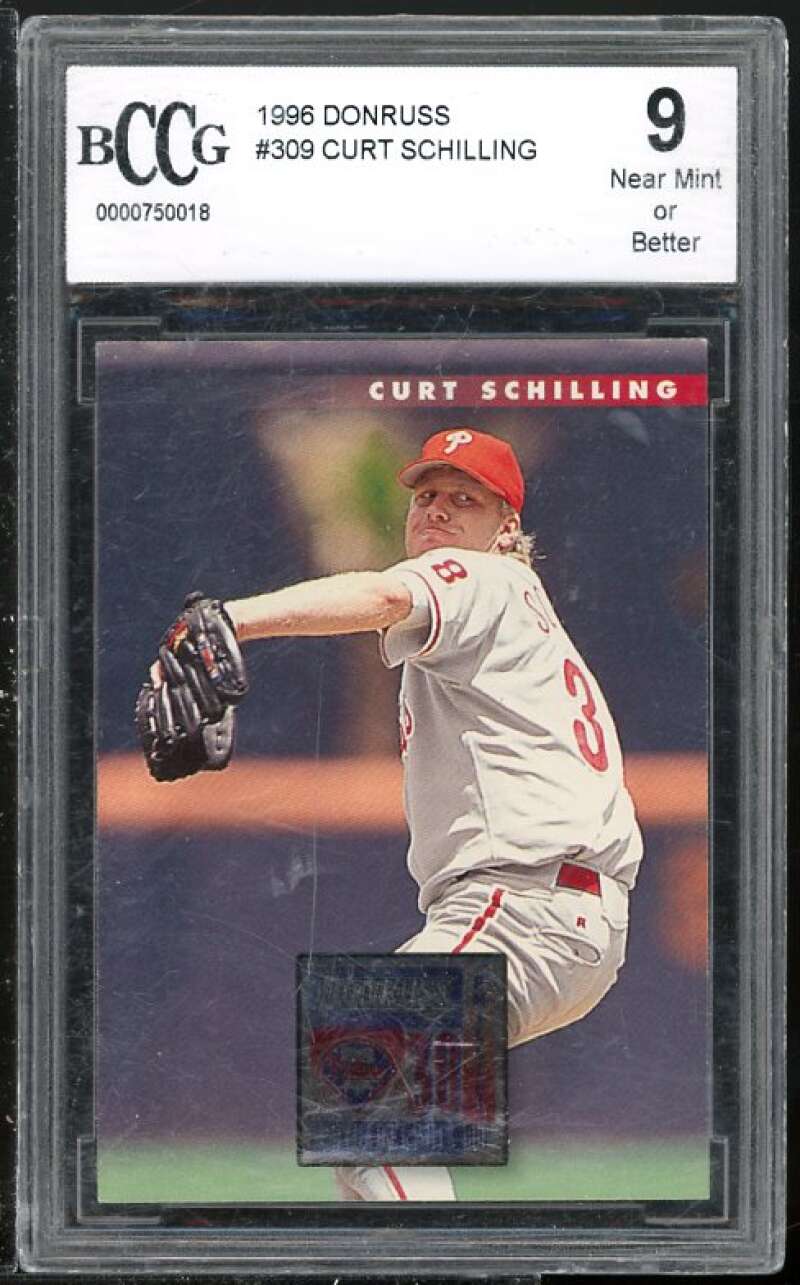 Curt Schilling Card 1996 Donruss #309 BGS BCCG 9 (Read Description) Image 1