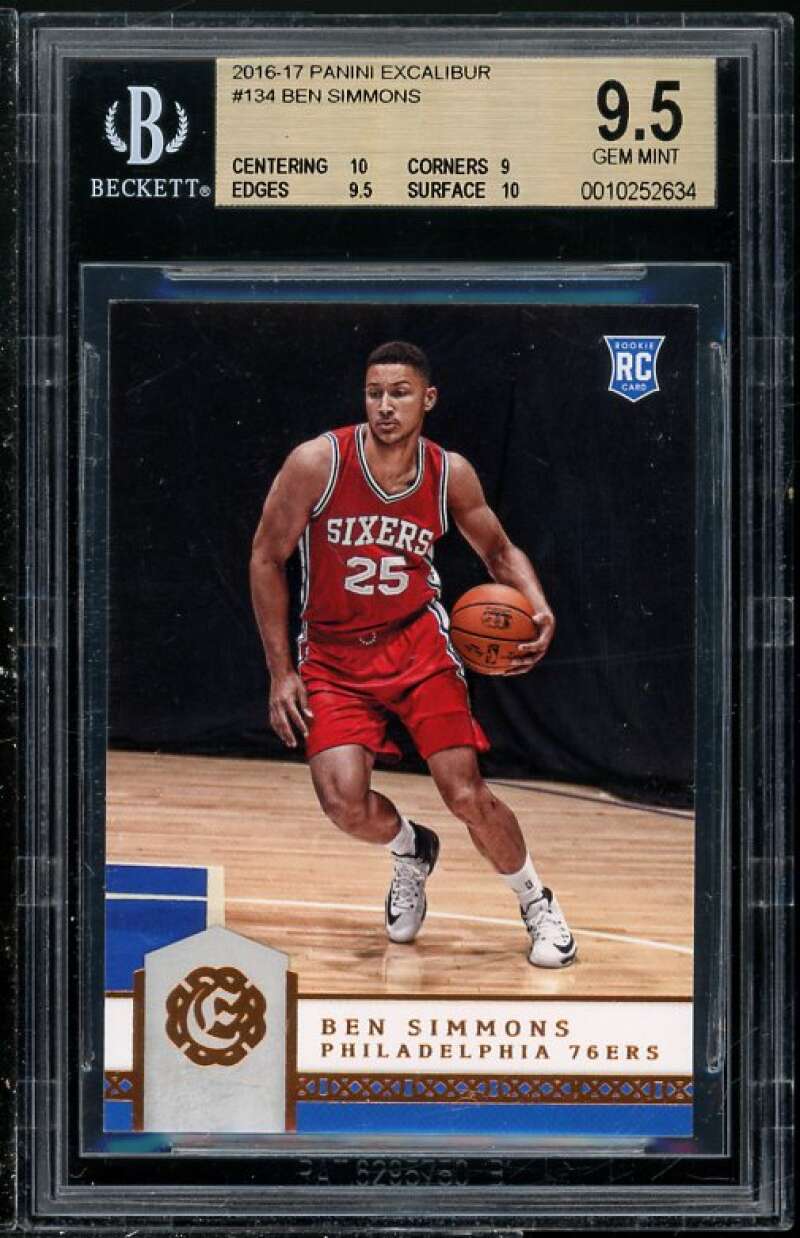 Ben Simmons Rookie Card 2016-17 Panini Excalibur #134 BGS 9.5 (Read Description) Image 1