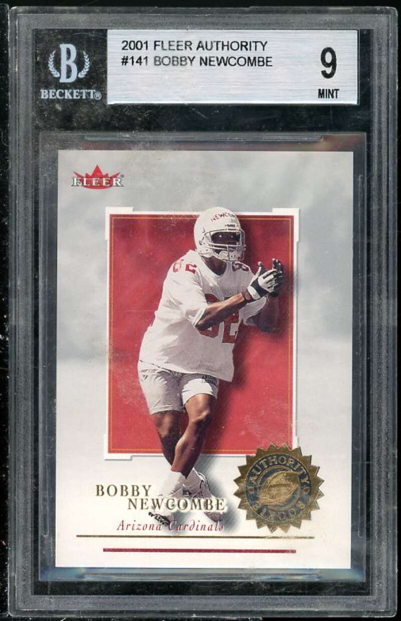 Bobby Newcombe Rookie Card 2001 Fleer Authority #141 BGS 9 (Read Description) Image 1