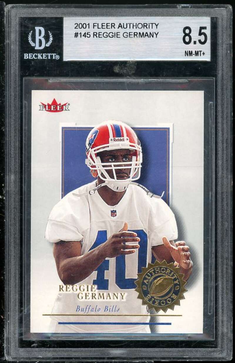 Reggie Germany Rookie Card 2001 Fleer Authority #145 BGS 8.5 (Read Description) Image 1