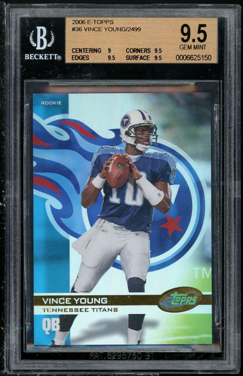 Vince Young Rookie Card 2006 eTopps #36 BGS 9.5 (Read Description) Image 1