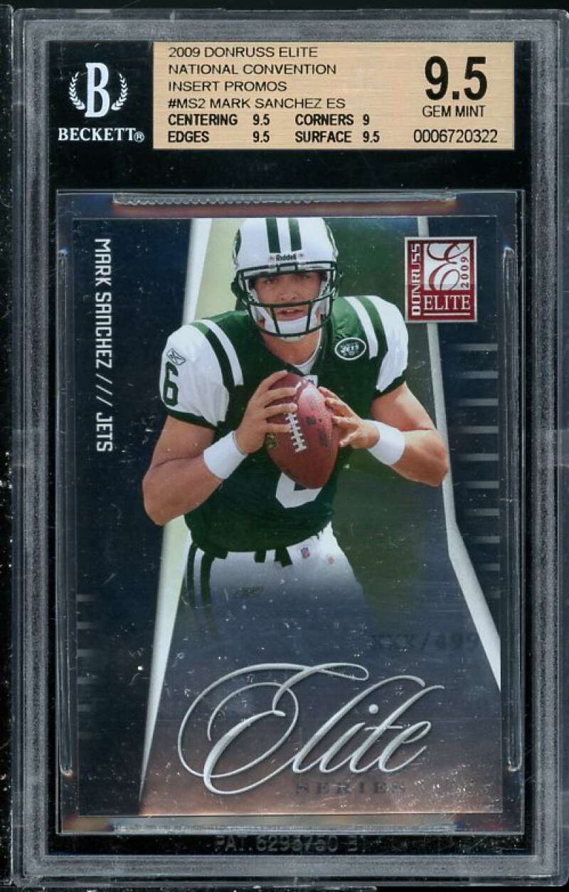 Mark Sanchez Rookie 2009 Donruss Elite Promos #MS2 BGS 9.5 (Read