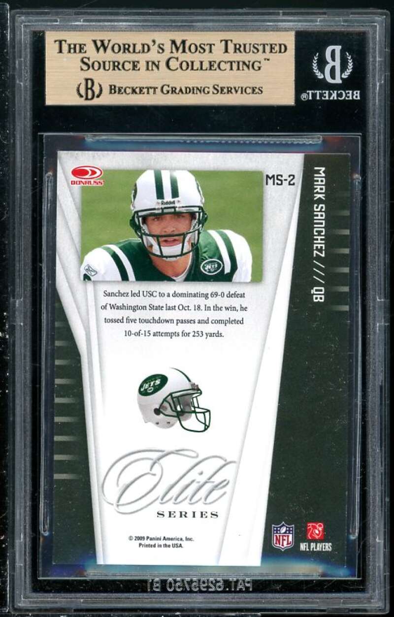 Mark Sanchez Rookie 2009 Donruss Elite Promos #MS2 BGS 9.5 (Read Description) Image 2