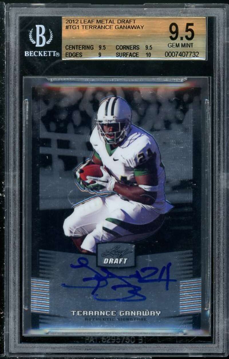 Terrance Ganaway Rookie 2012 Leaf Metal Draft #TG1 BGS 9.5 (Read Description) Image 1