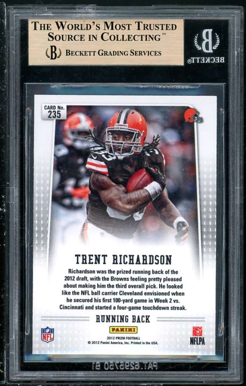 Trent Richardson Rookie Card 2012 Panini Prizm #235A BGS 9.5 (Read Description) Image 2