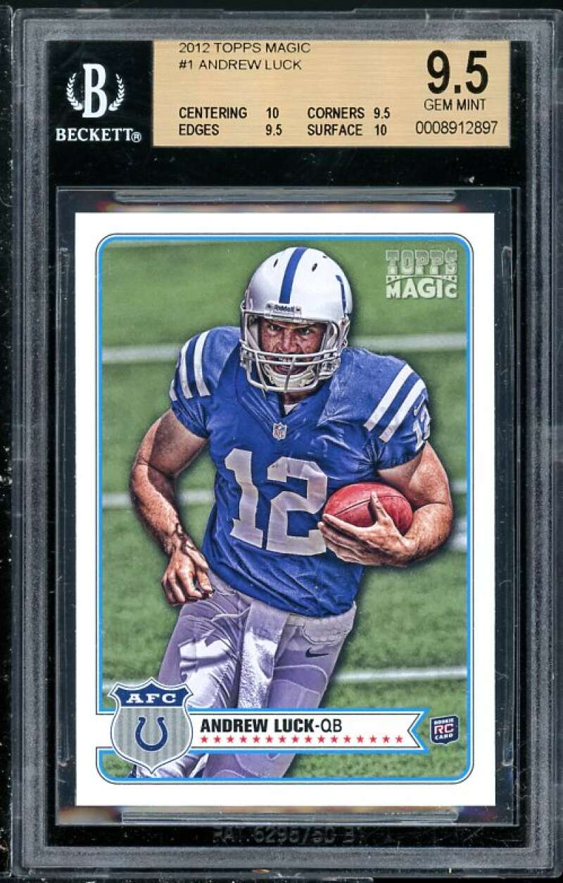 Andrew Luck Rookie Card 2012 Topps Magic #1 BGS 9.5 (Read Description) Image 1