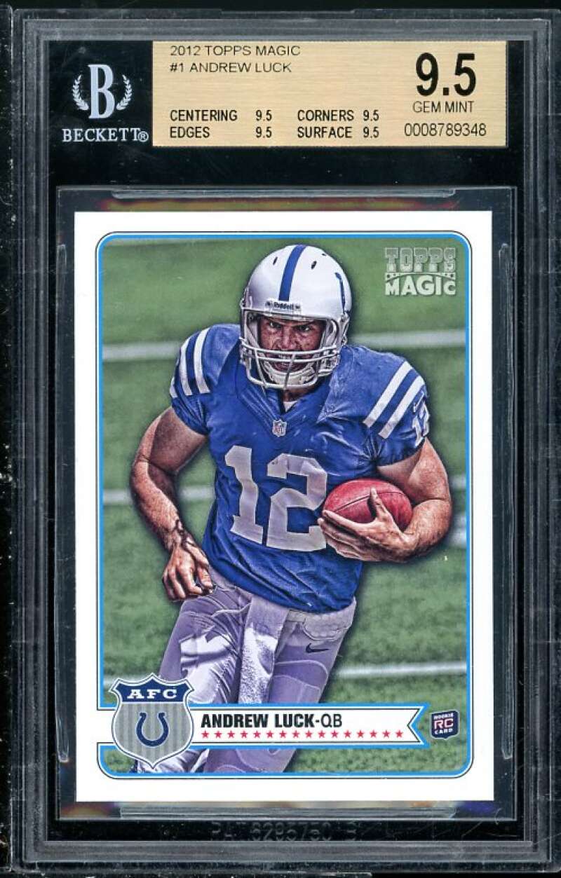 Andrew Luck Rookie Card 2012 Topps Magic #1 BGS 9.5 (Read Description) Image 1