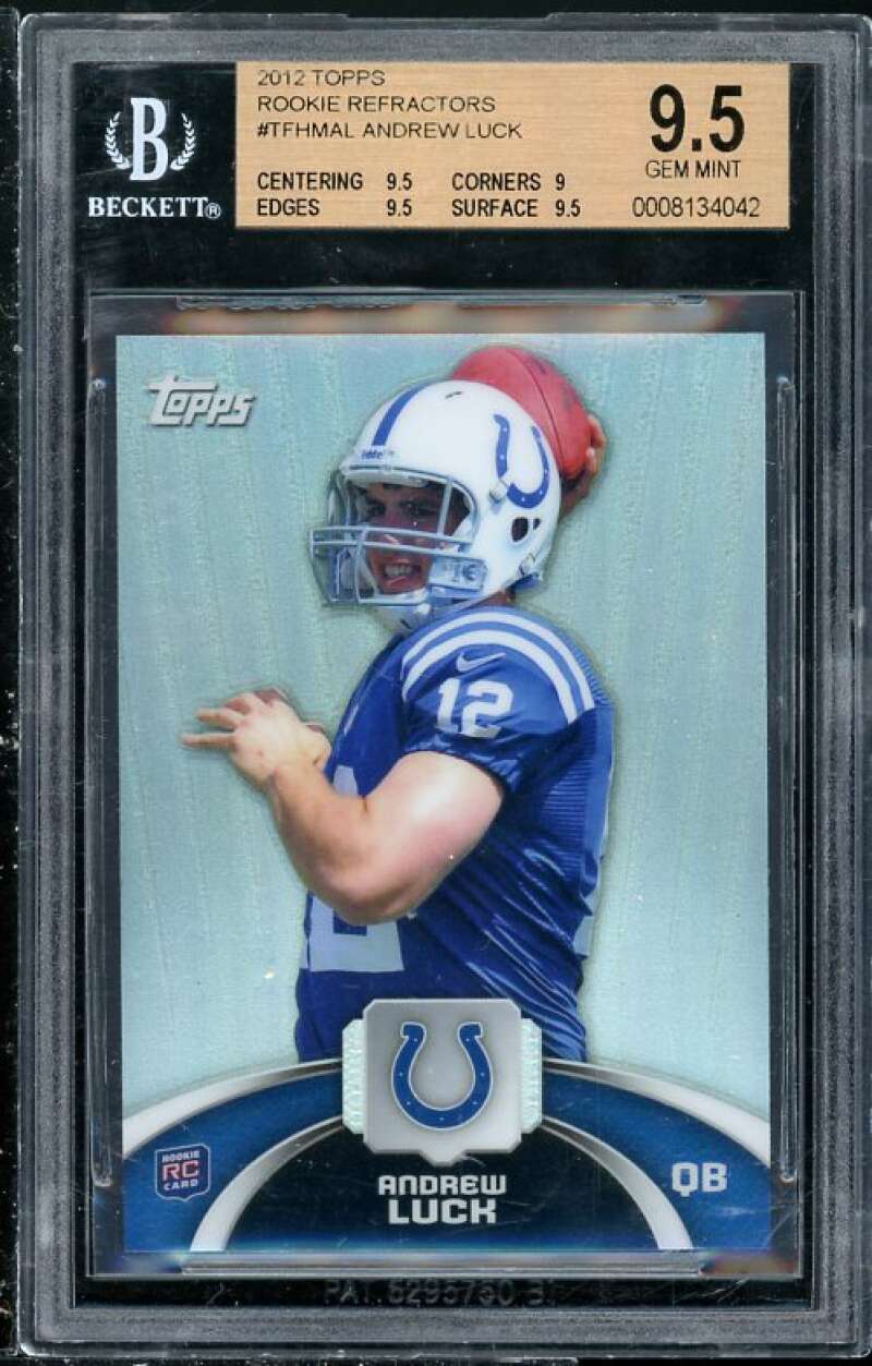 Andrew Luck 2012 Topps Rookie Refractors #TFHMAL BGS 9.5 (Read Description) Image 1