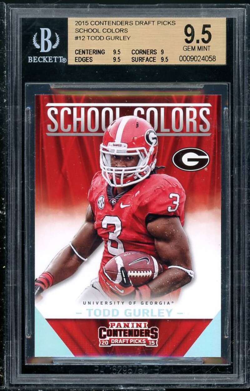 Todd Gurley Rookie Card 2015 Contenders DP SC #12 BGS 9.5 (Read Description) Image 1