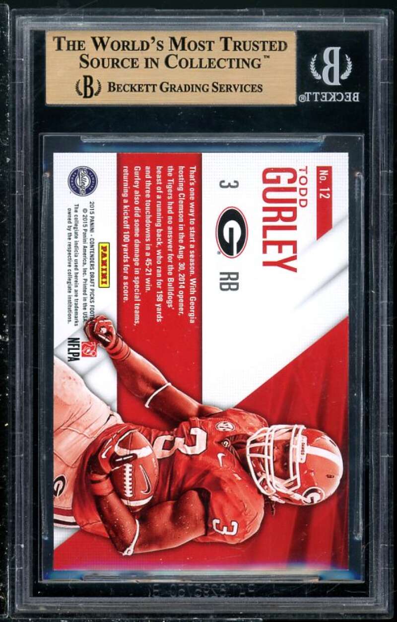 Todd Gurley Rookie Card 2015 Contenders DP SC #12 BGS 9.5 (Read Description) Image 2