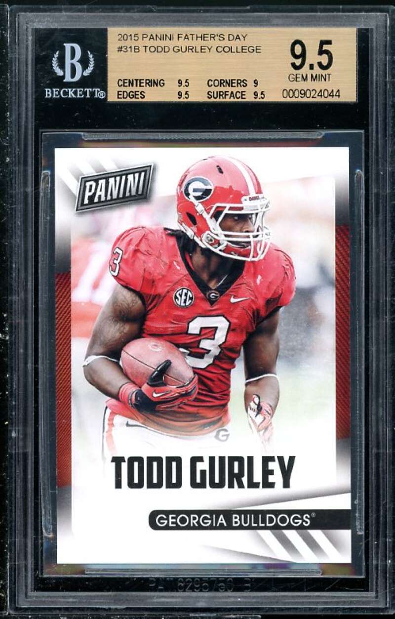 Todd Gurley Rookie Card 2015 Panini Father's Day #31B BGS 9.5 (Read Description) Image 1