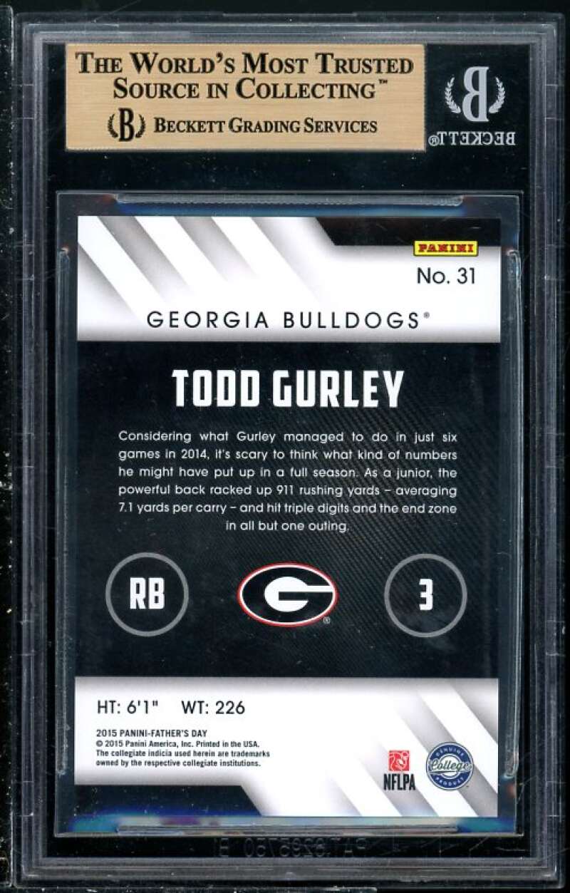 Todd Gurley Rookie Card 2015 Panini Father's Day #31B BGS 9.5 (Read Description) Image 2