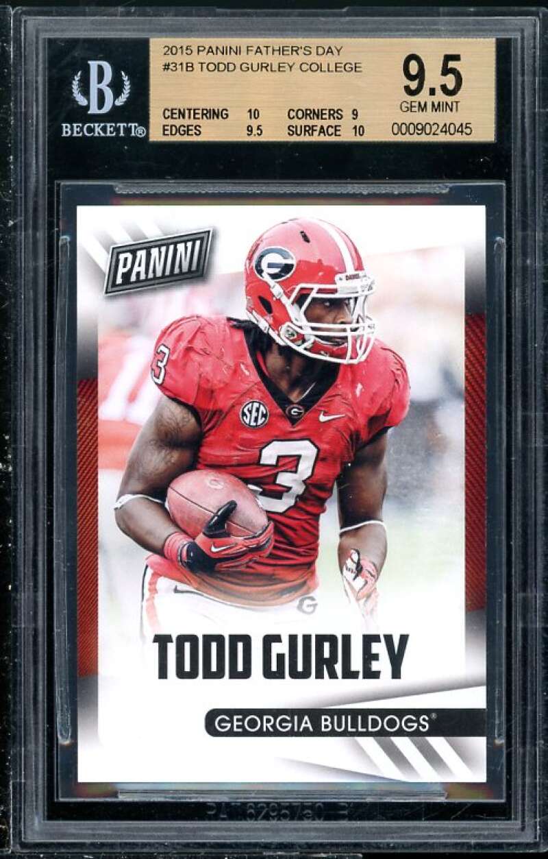 Todd Gurley Rookie Card 2015 Panini Father's Day #31B BGS 9.5 (Read Description) Image 1