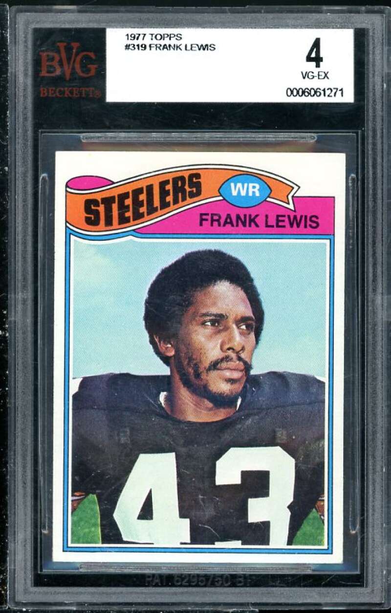 Frank Lewis Card 1977 Topps #319 BGS BVG 4 (Read Description) Image 1