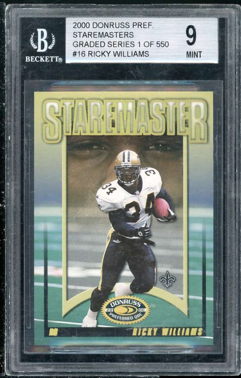 Ricky Williams RC 1999 Donruss Pref Staremasters #16 BGS 9 (Read Description) Image 1