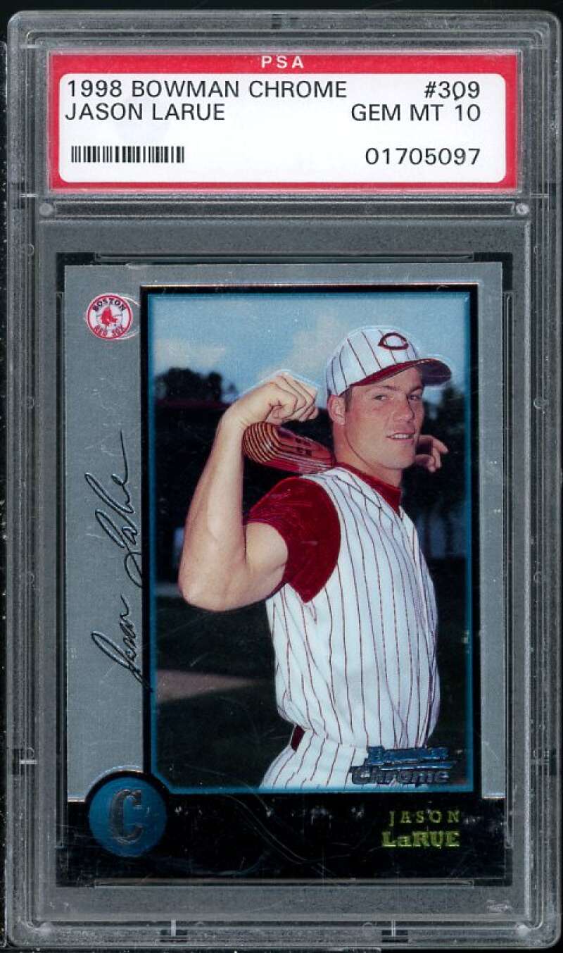 Jason LaRue Rookie Card 1998 Bowman Chrome #309 PSA 10 (Read Description) Image 1