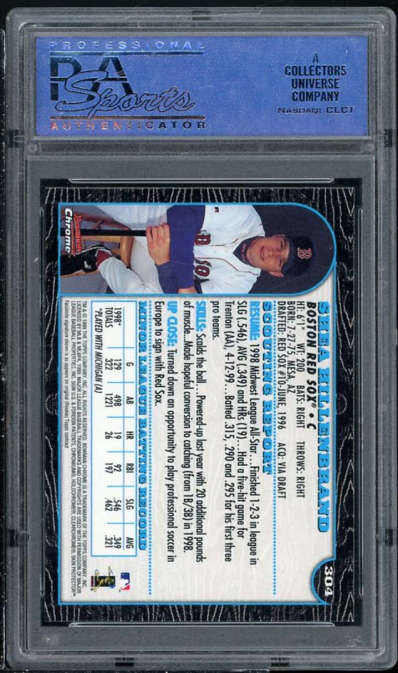 Shea Hillenbrand Rookie Card 1999 Bowman Chrome #304 PSA 10 (Read Description) Image 2