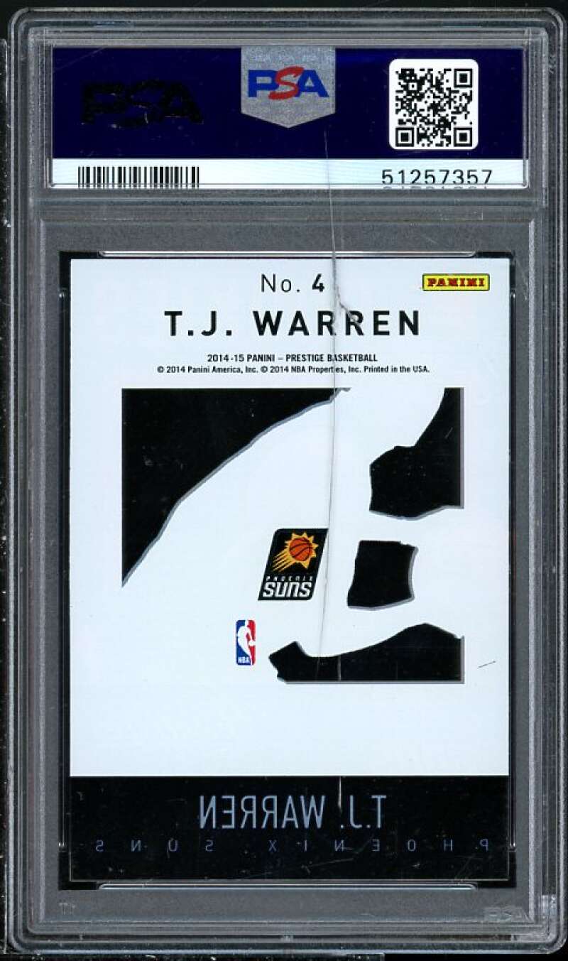 T.J. Warren Rookie 2014-15 Prestige Mystery Rookies #4 PSA 9 (Read Description) Image 2