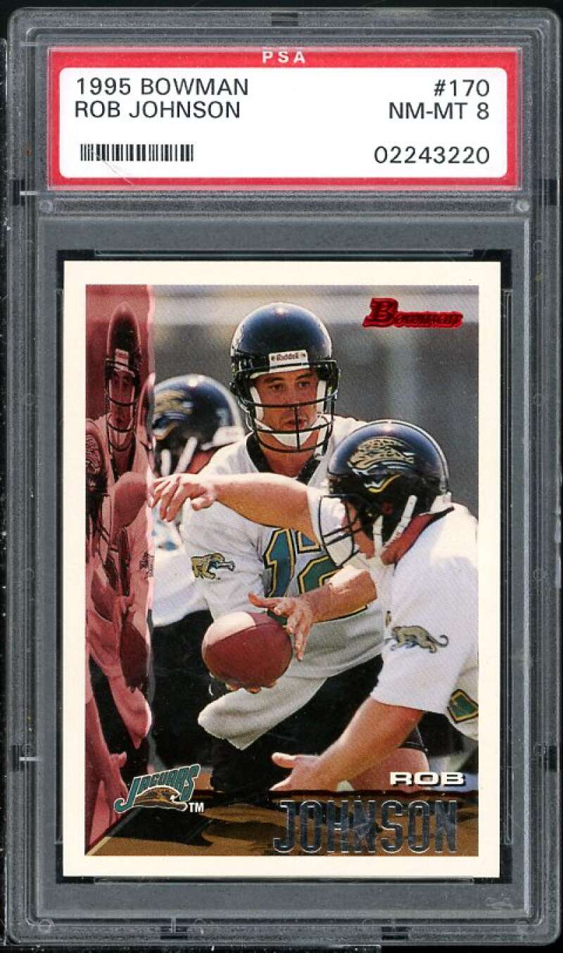 Rob Johnson Rookie Card 1995 Bowman #170 PSA 8 (Read Description) Image 1