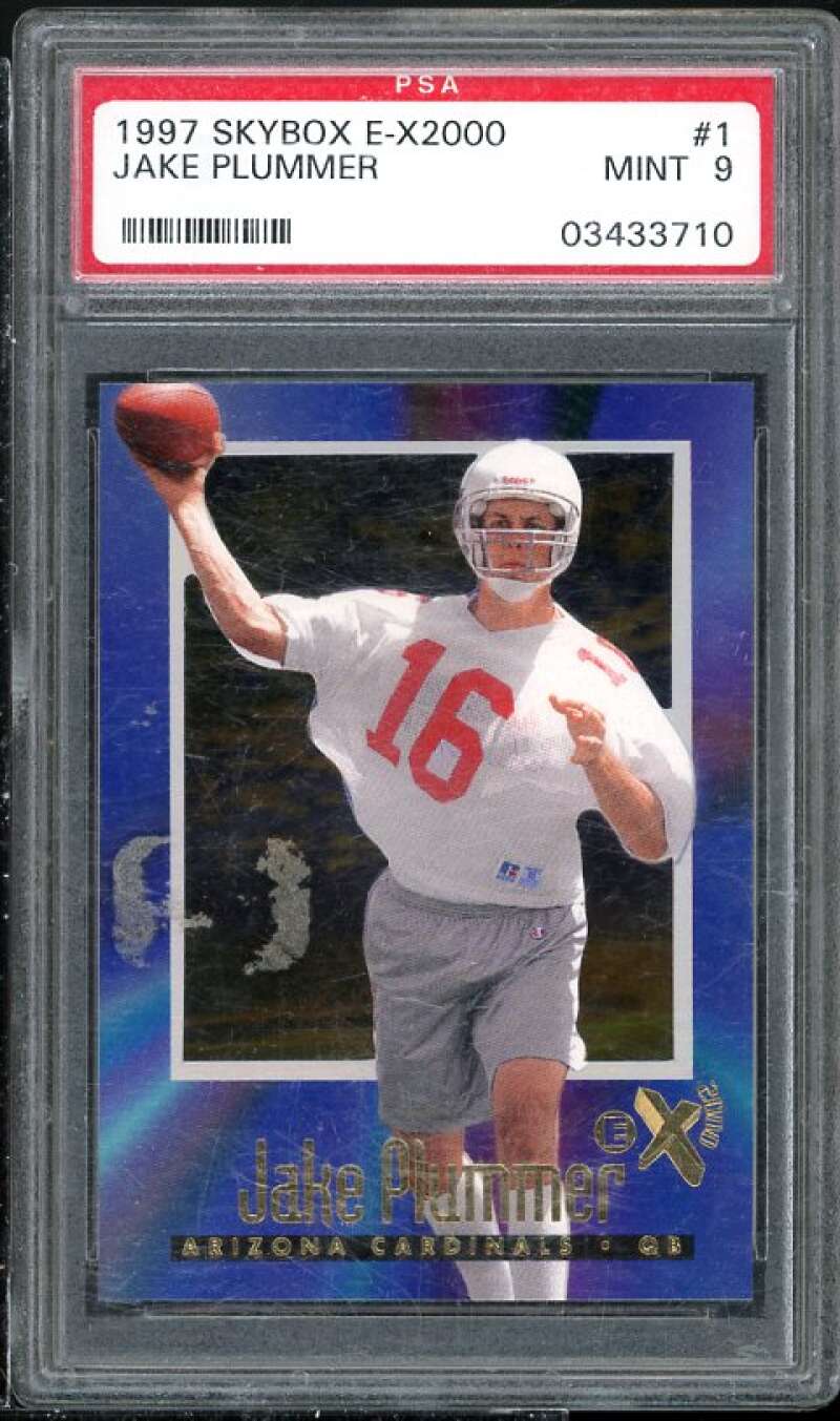 Jake Plummer Rookie Card 1997 SkyBox E-X2000 #1 PSA 9 (Read Description) Image 1