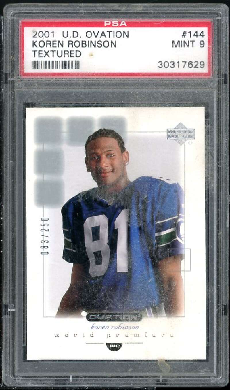 Koren Robinson Rookie 2001 U.D. Ovation Textured #144 PSA 9 (Read Description) Image 1