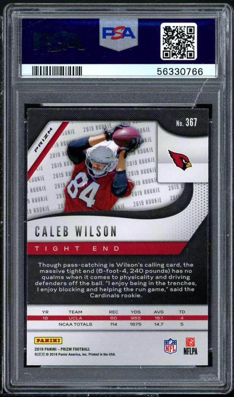 Caleb Wilson Rookie Card 2019 Panini Prizm Silver #367 PSA 9 (Read Description) Image 2