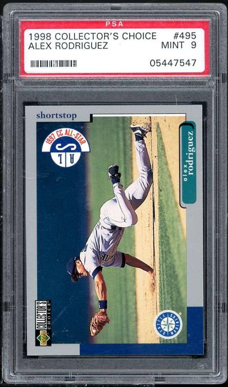 Alex Rodriguez Card 1998 Collector's Choice #495 PSA 9 (Read Description) Image 1